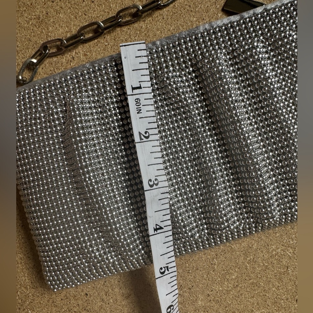 Le Chateau Silver Chainmail Evening Bag - Picture 6 of 6